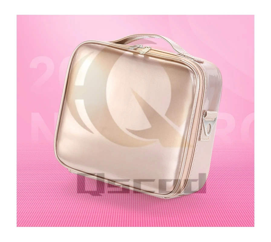 

Makeup Bag Cosmetic Case Vanity Travel Beauty Box Travel Organiser with Adjustable Compartment PU