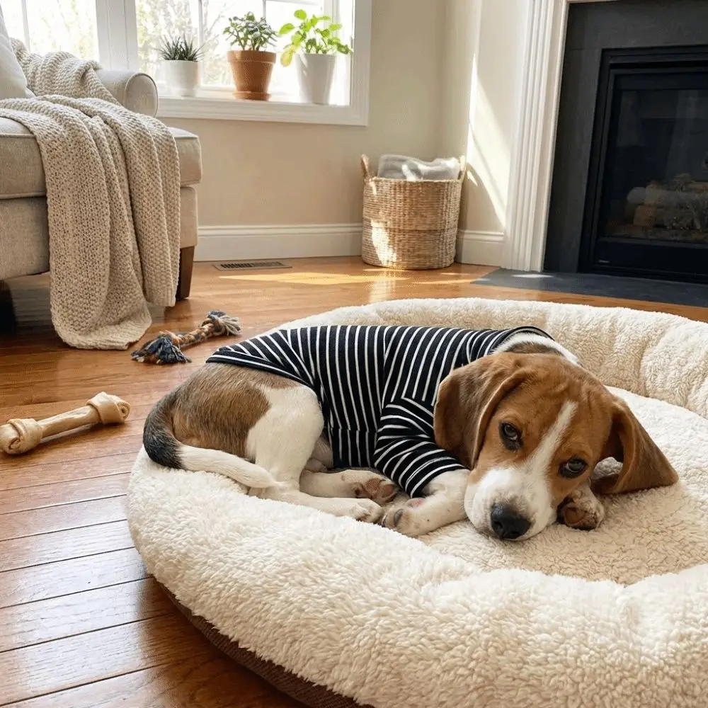 Dog Clothing High Collar Dog Thermal Shirt Warm Two Leg Dog Base Coat Comfortable Soft Dog T-shirt Home Wear