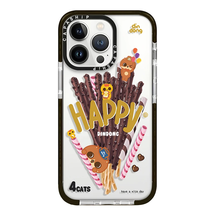 Casing belakang ponsel kucing coklat, penutup belakang HP lembut TPU tahan guncangan untuk iPhone 16 15 14 13 12 11 Pro X XS XR Max 7 8 Plus SE