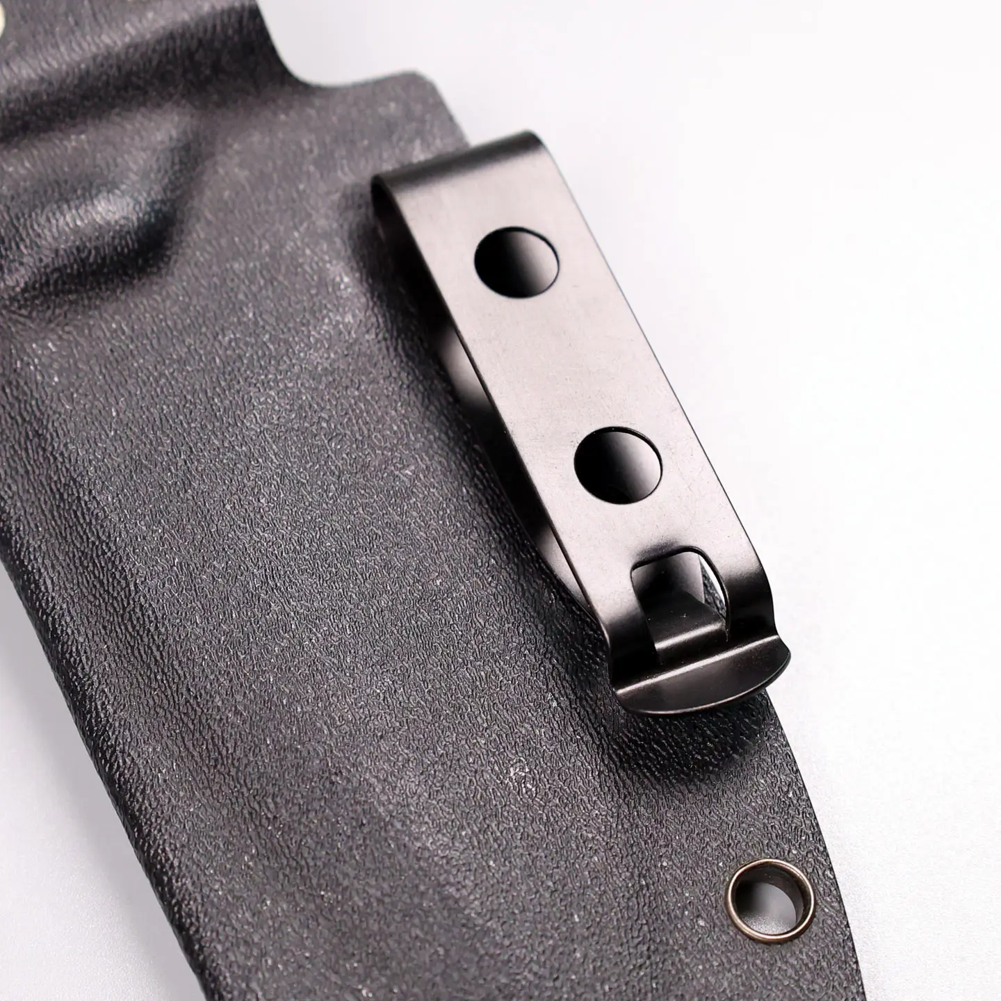 Black Fast Hold Stainless Steel Belt Clip Waist Loop Clamp Buckle DIY Kydex Sheath Holster Pouch Scabbard With Screw For Asseble
