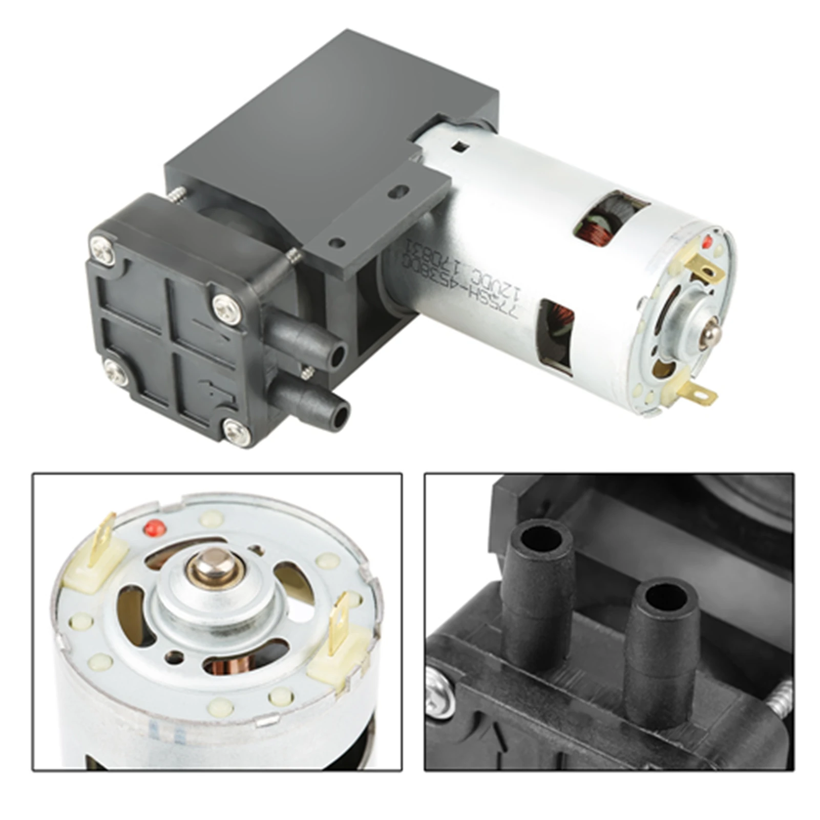 Mini Pump DC12V 42W Mini Small Oilless Vacuum Pump ‑85KPa  40L/min Pump