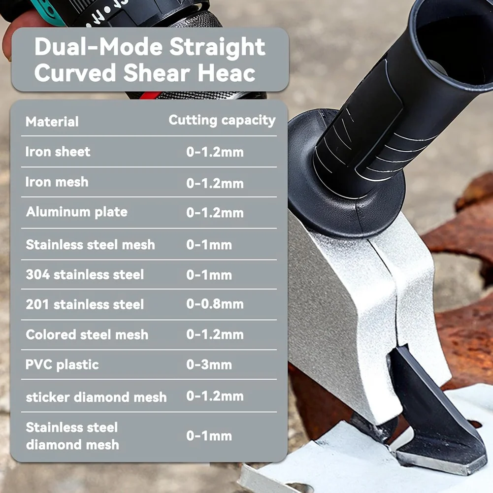 Metal Shears Drill Attachment,Sheet Metal Cutter Sheet Metal Tools for Cut Steel, Sheet Metal Cutter Drill Attachment