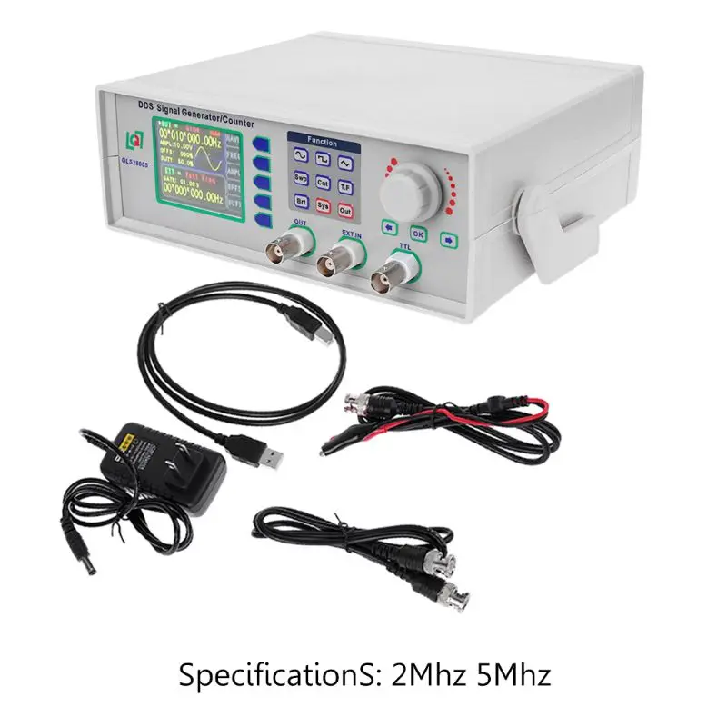 

Sinyal Generator Counter Sumber Sinyal Frekuensi Meter Pulse Generator Synthesizer QLS2800S 2MHz / 5MHz