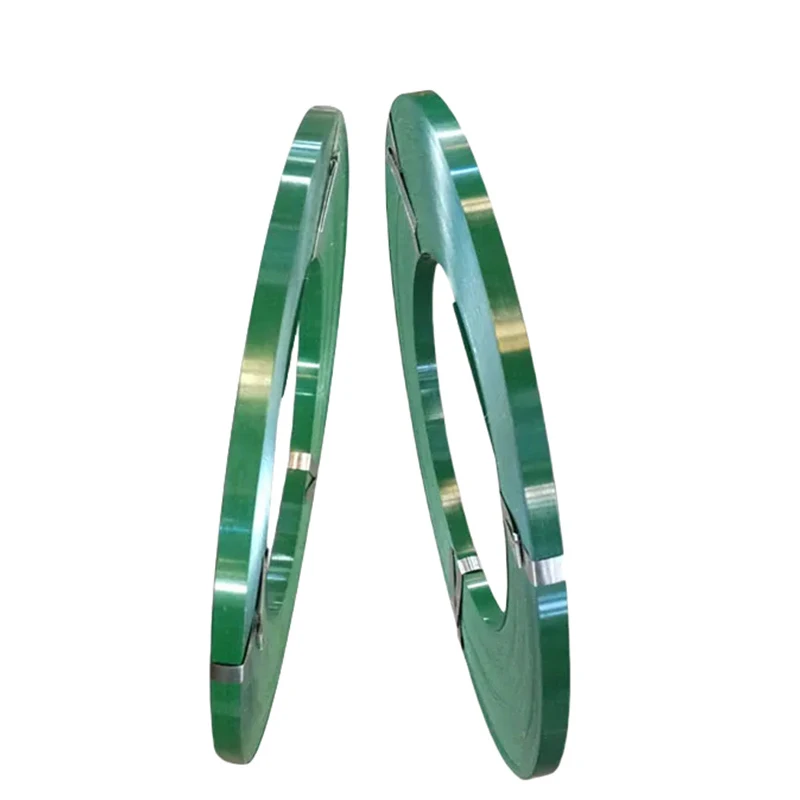 Cheap 19mm Paper Ribbon Bundle with Green Paint Steel Binding Tape for Manual Packing Green Coated Steel Coil