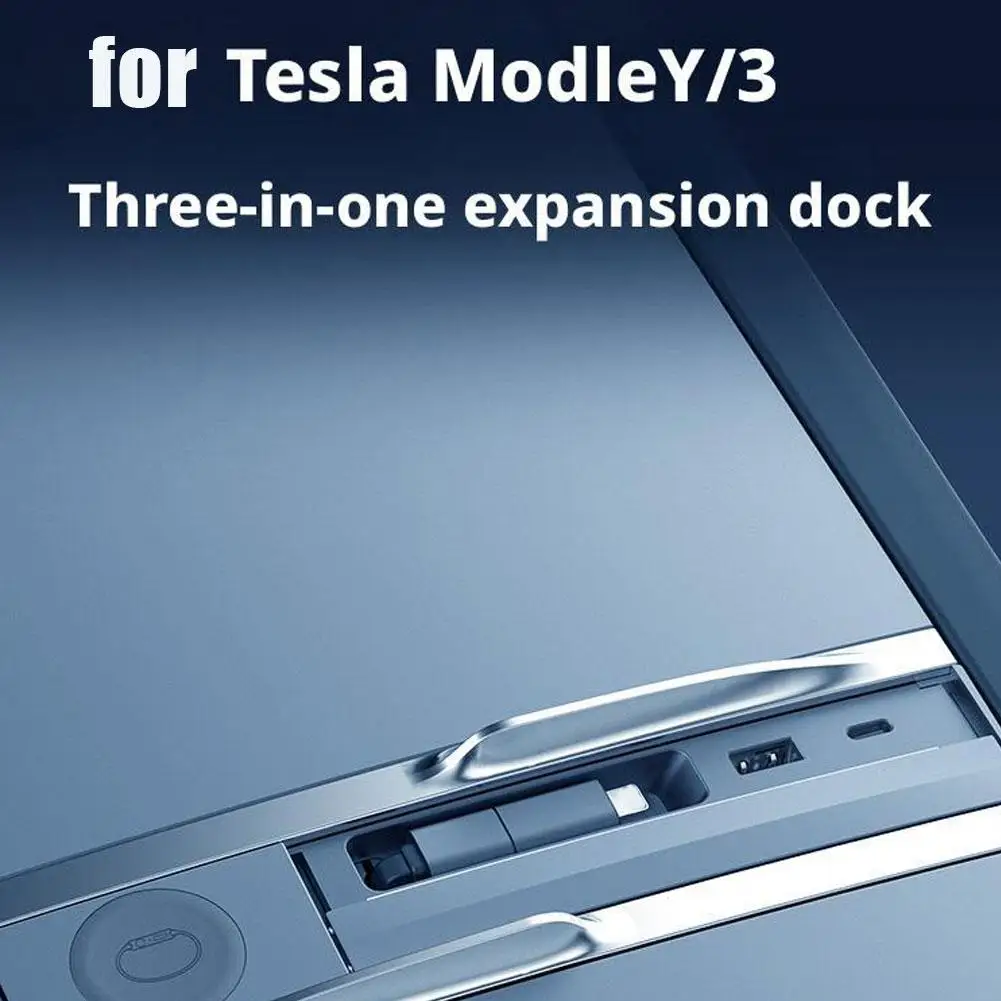   لـ Tesla ModelY Juniper 2025+ 2024+ شاحن محور USB مخصص داخل السيارة يدعم شحن USB-C سريع وشحن الساعة J4E8