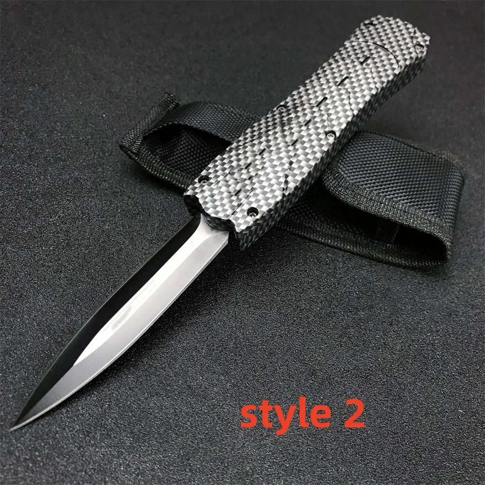 Pink Ultra Pocket Folding Knife D2 Blade Donut T6 Aluminum Handle Outdoor Camping Hunting Self Defense Knives EDC Tactical Tools