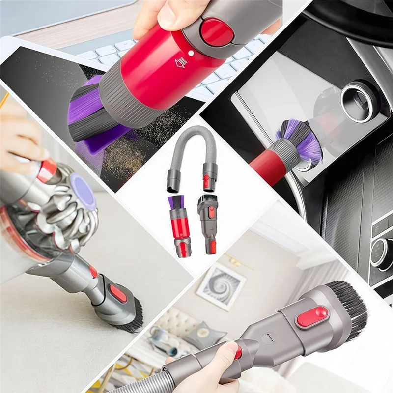 A05G-مجموعة ملحقات فرشاة الغبار فرشاة الغبار الخالية من الخدش لملحقات خرطوم دايسون V7/V8/V10/V11/V15