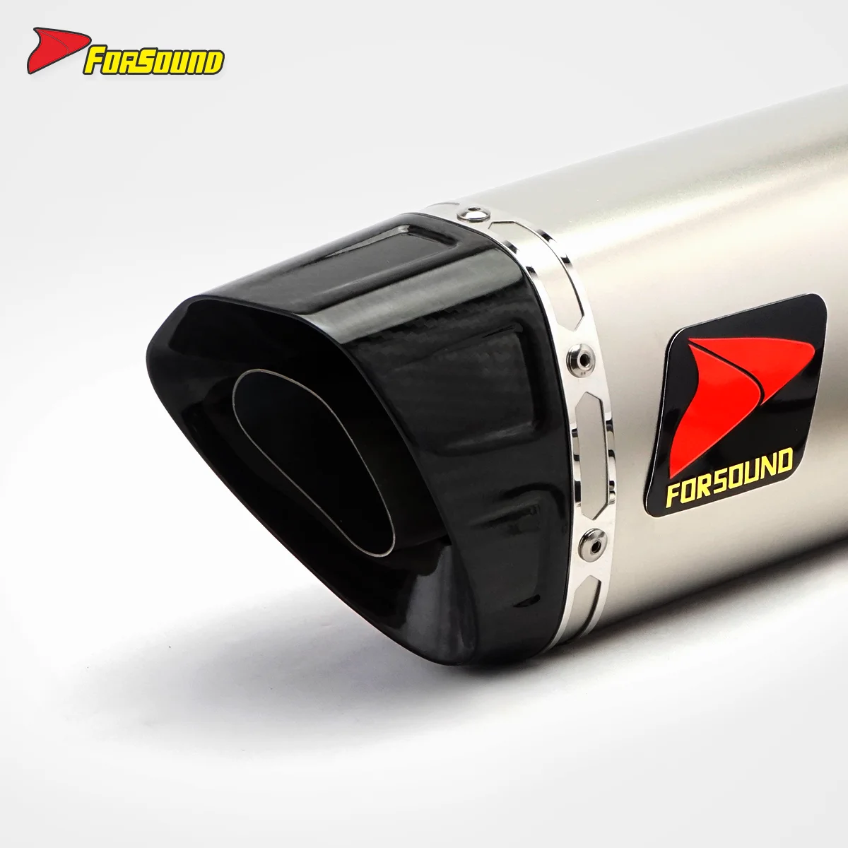 Forsound Factory Wholesale Price Motorcycle Exhaust System Stainless Steel Shorty Muffler Full System for 51mm Carbon Fiber Univ 6