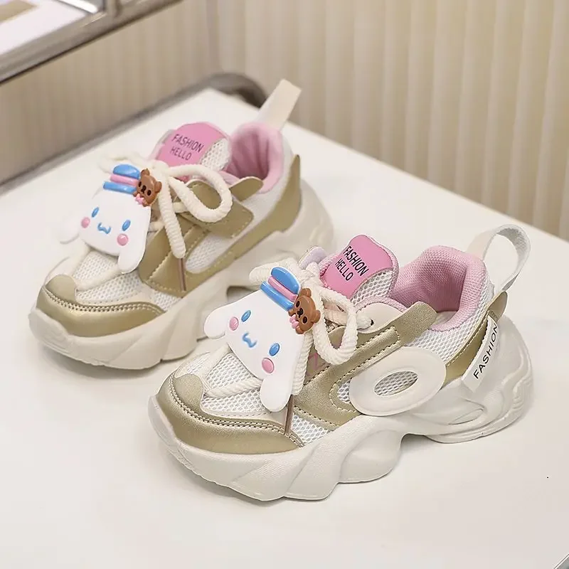 2024 Sanrio Kuromi Children Casual Sports Shoes My Melody Cinnamoroll Princess Sneakers Cartoon Cute Board Shoes Gift for Kids