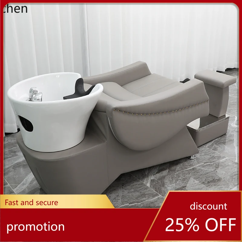

YFY Shampoo Bed for Hair Salon, Specialized Hair Salon Washing Bed, Semi-Reclining Massage Bed
