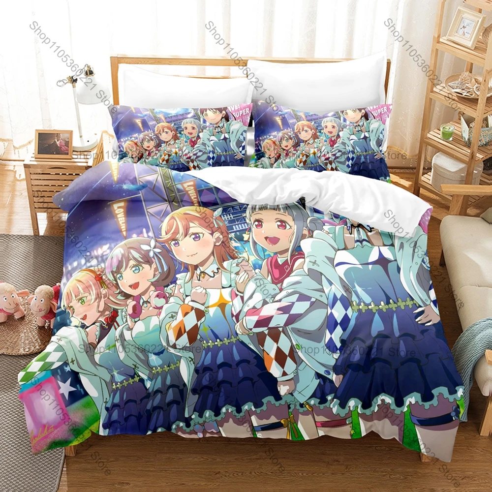Cool Personality Love Live! School Idol Project New Bedding Set For Anime Fans Duvet Cover Set Bed Linen Home Dorm Room Decorati