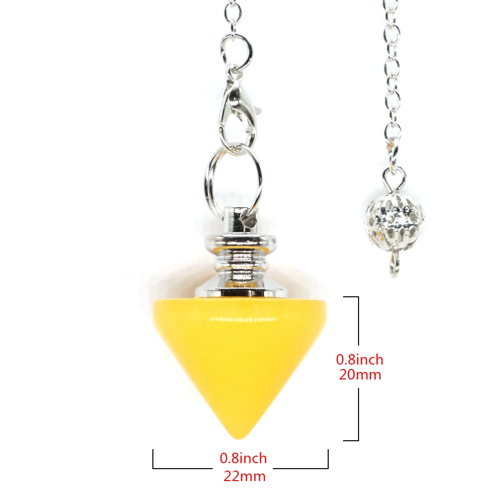 Natural Stone Crystal Pendulum Reiki Pendant Tree of Life Pendulum for Dowsing Scrying Divination Pendulo Quartz Jewelry Gift