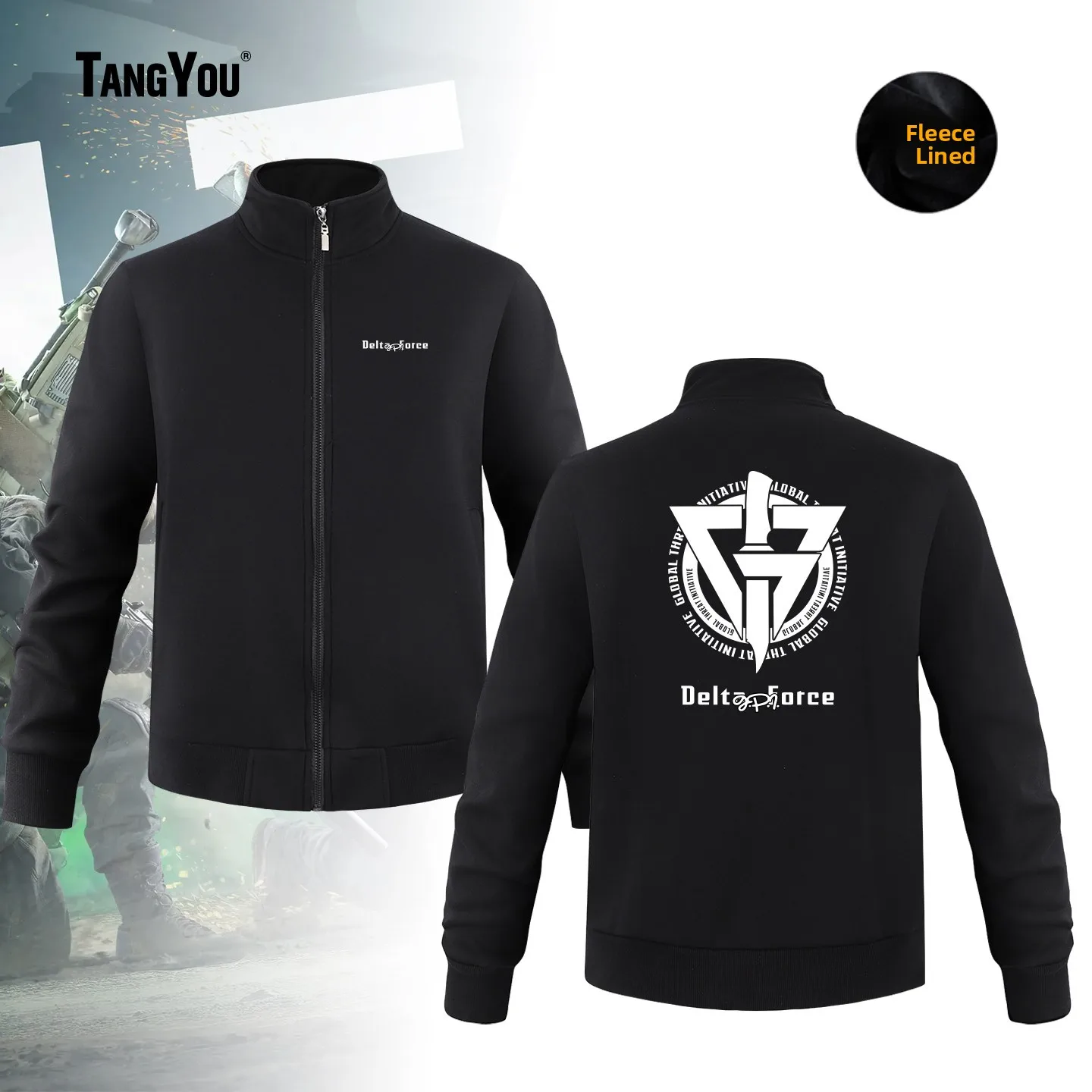 

Толстовка с логотипом организации Delta Game GTI HK Assala, спортивная толстовка с капюшоном, удобная, с длинными рукавами, на молнии