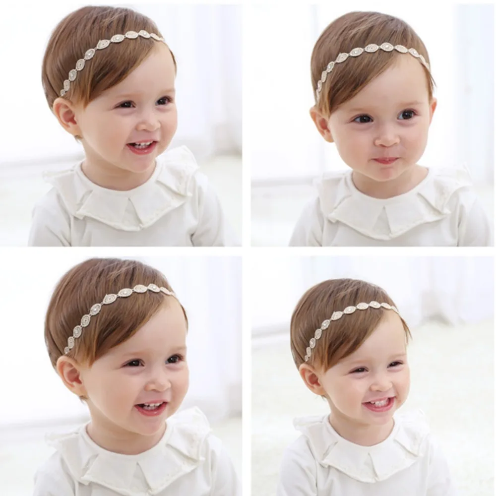 Cute Lace Headband Soft Newborn Elastic Turban Korean Princess Gold Hairband Skin Friendly Sweet Baby Headband Photography Prop