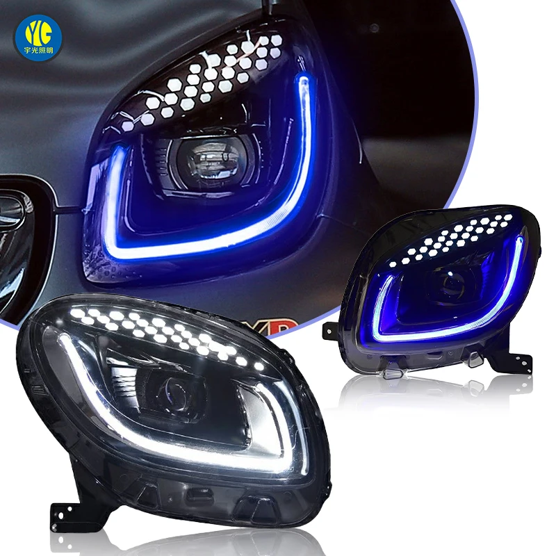

For Mercedes Benz Smart W453 2015-2019 LED Headlight DRL 12V Upgrade Front Lights Lens Projectors Headlamps