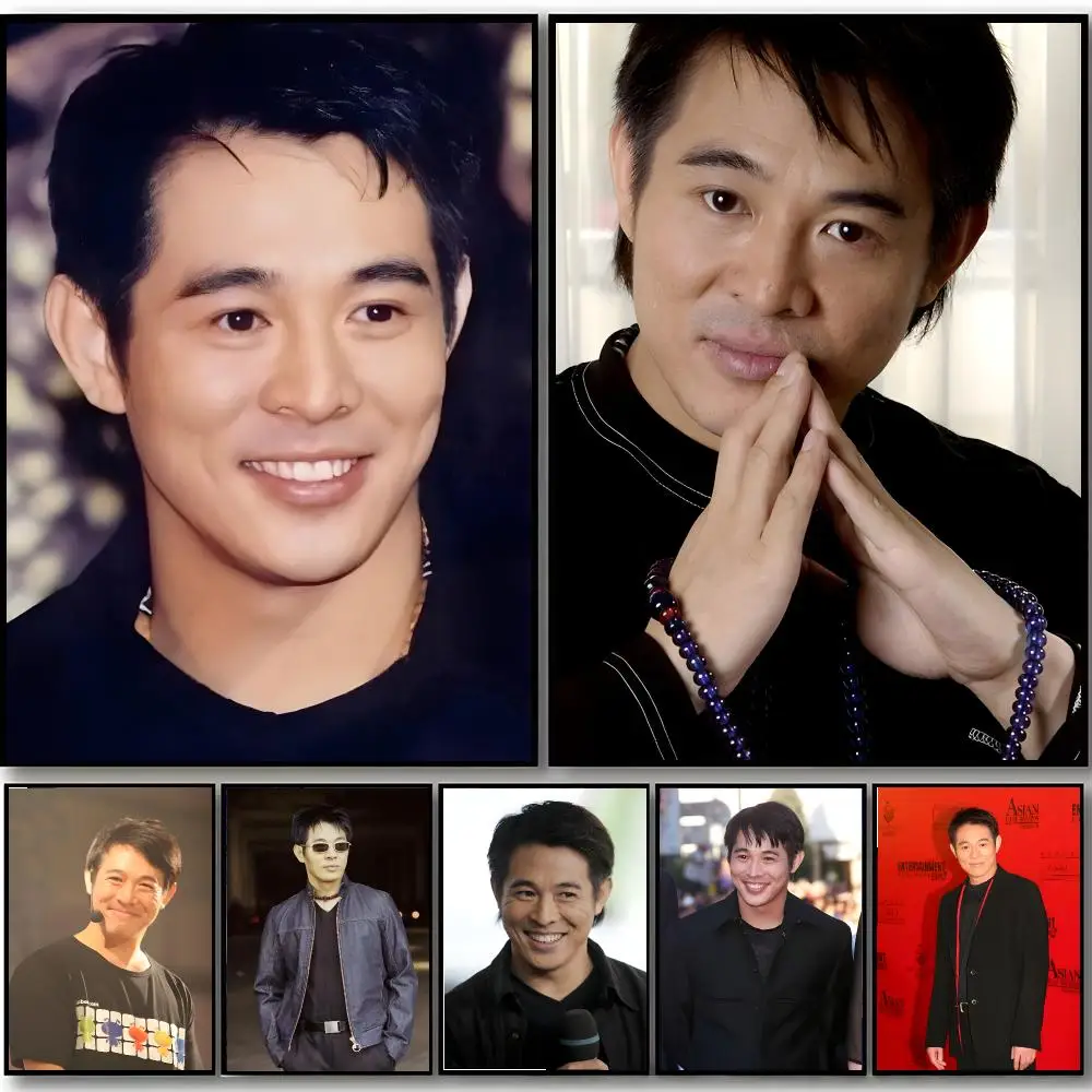 actor martialarts J-Jet Li Poster Self-adhesive Art Waterproof Sticker  House Dorm Room Wall Decor