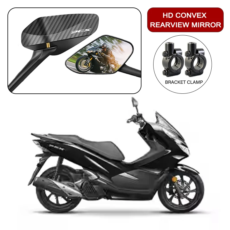 

Для PCX HONDA PCX125 PCX150 PCX 125 150 ADV150 Обновление ECE CCC сертифицированное углеродное волокно мотоциклетное регулируемое зеркало заднего вида
