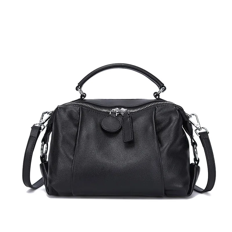 

Nesitu High Quality Vintage Brown Coffee Black Top Grain Genuine Leather Small Women Handbag Shoulder Messenger Bag M2701
