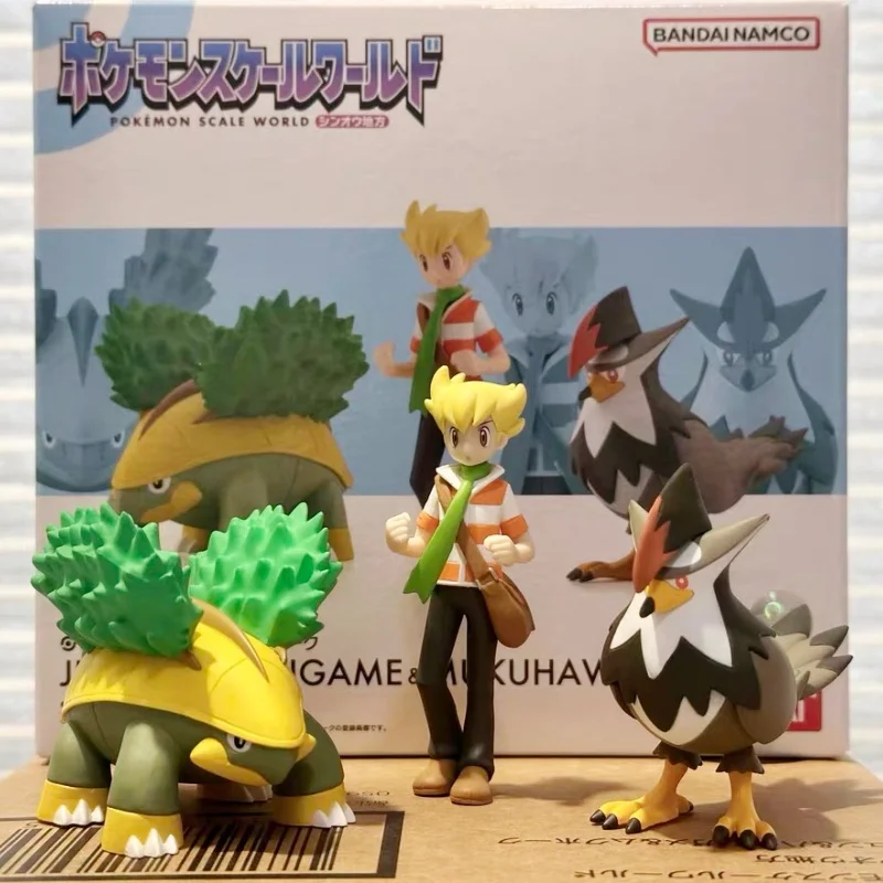 autentico-bandai-pokemon-scale-world-sinnoh-region-barry-grotle-staraptor-anime-action-figure-modello-da-collezione-giocattoli-regalo