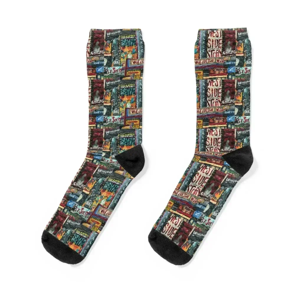 Broadway Painting Socks christmas gifts Antiskid soccer crazy summer Socks Female Men's