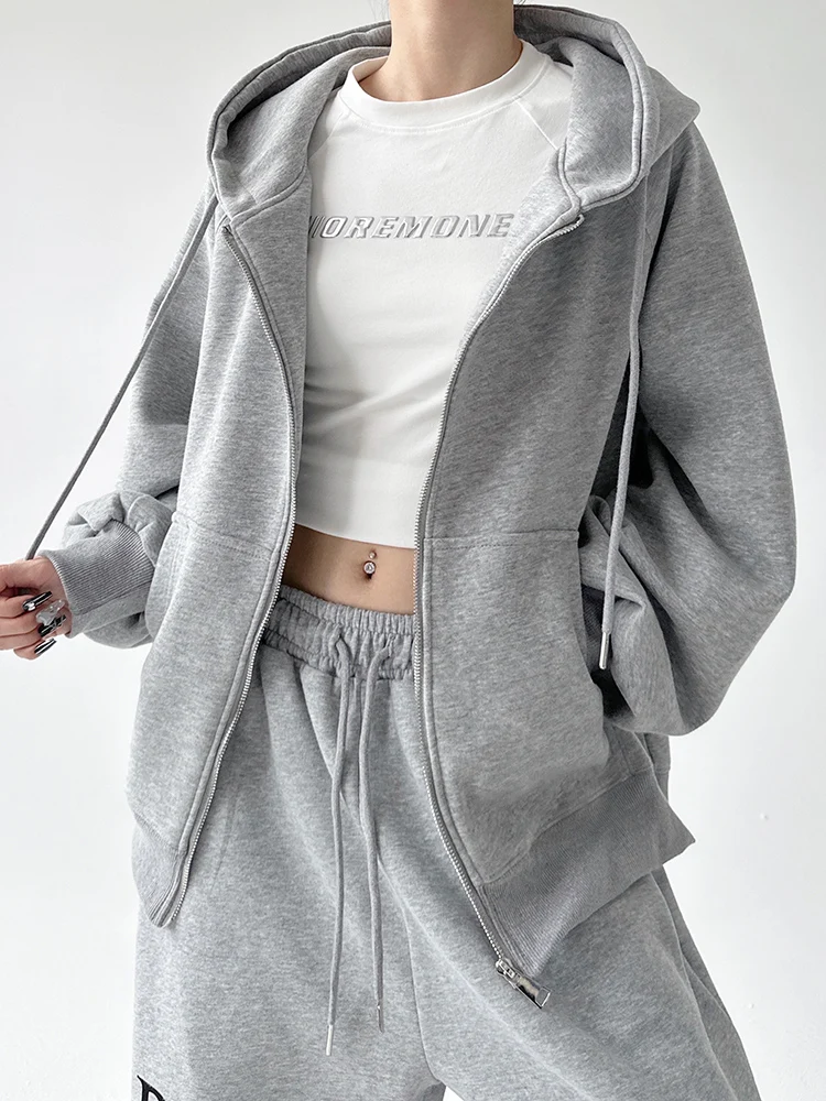 

Женская толстовка с капюшоном American Sle, осенне-зимнее новое поступление, универсальный кардиган на молнии, джерт из смеси хлопка и полиэстера