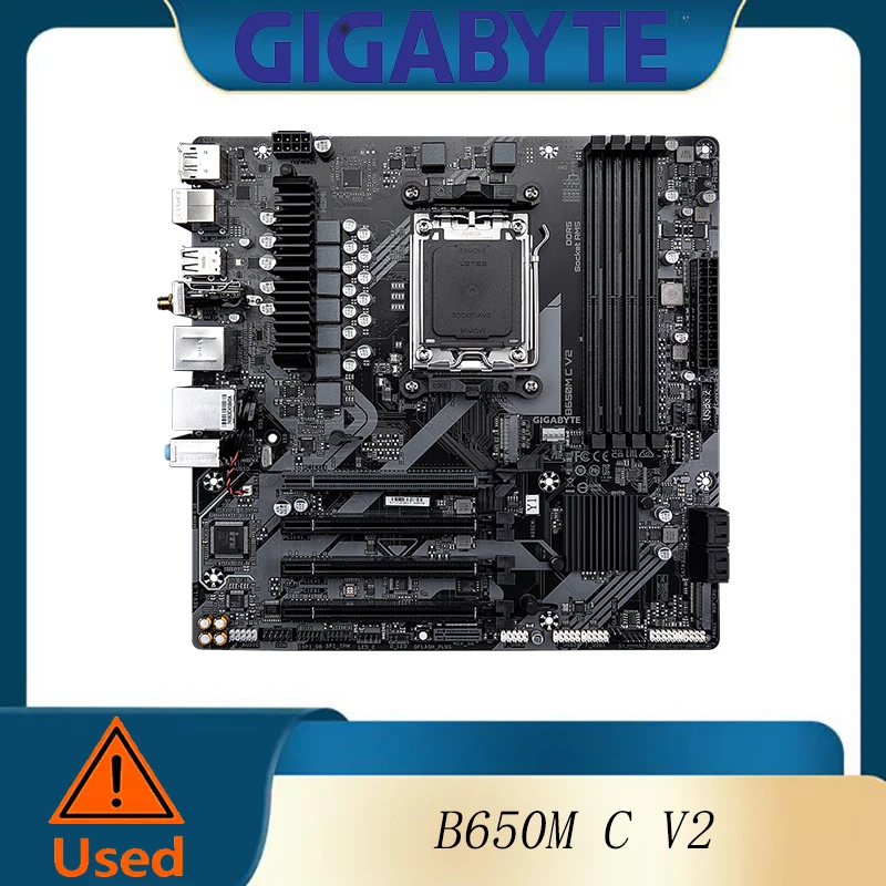 

GIGABYTE B650M C V2 AM5 LGA 1718 AMD B650 M-ATX Motherboard