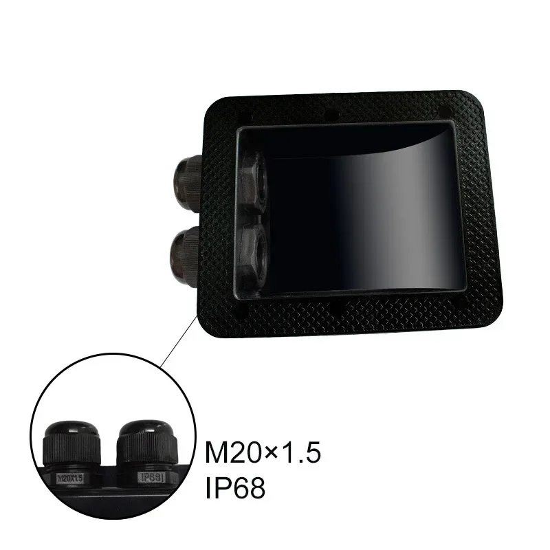 Waterproof ABS Solar Panel Cable Entry Gland Sealing Junction Box Double/Single Hole Curved Connector for RV Caravan Boat Wire - view 4