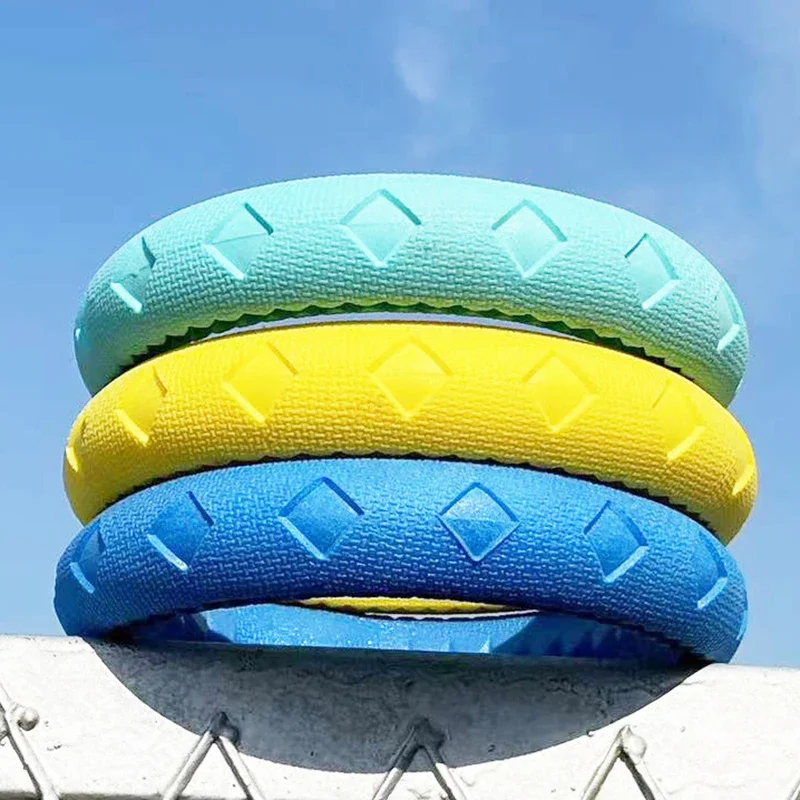 Dog Toys Pet Flying Disk Training Ring Puller Anti-Bite Floating Interactive Supplies Dog Interactive Toys Aggressive Chewing