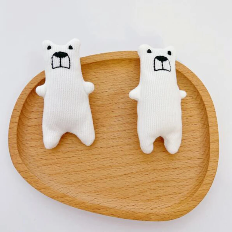 10pcs/lot New Spring Cartoon Fabric Fat Bear Thin Bear Patches DIY Cotton-filled Accessories Children\'s Clothing Bags Decoration