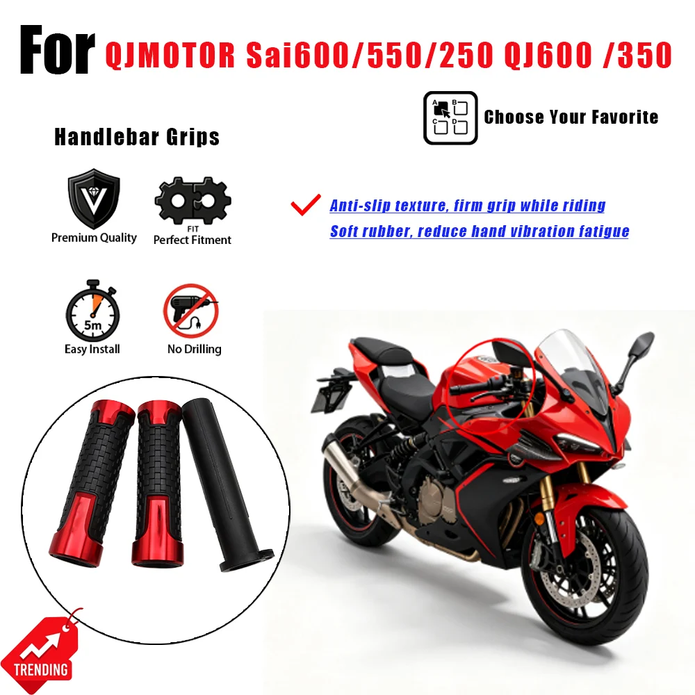 Anti-slip Throttle Handle Grips Mod Accessories For QJMOTOR Sai600 Sai550 Sai250 QJ600 QJ350 Sport Bike Accesorios moto