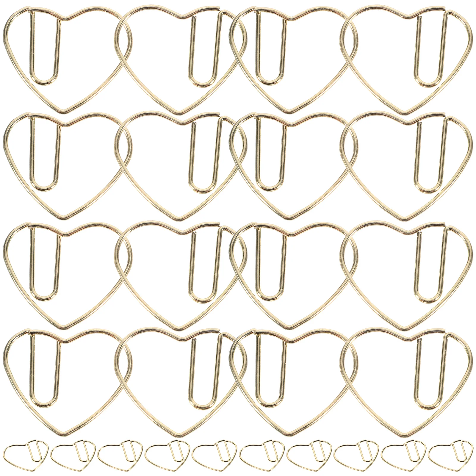 

50Pcs Heart Paper Clips Metal Small Paper Clips for Office School Files Documents Notes Cute Decorative Supplies