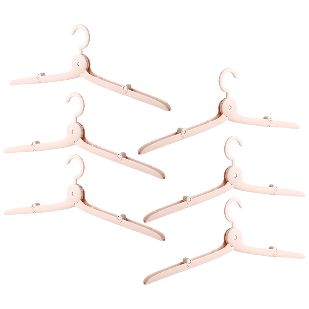 

6pcs Travel Hangers Folding Hangers Space Saving Small Hanger Portable Clothes Rack Green Wardrobe Closet Organizer