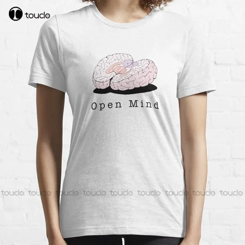 Open Mind Trending T-Shirt Yellow Shirt Women Shirts Custom Unisex Tee Digital Printing Harajuku Streetwear Xs-5Xl Cartoon Tee