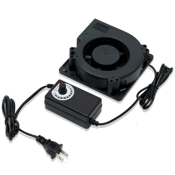 120MM Turbine Fan Blowers 3000RPM 120mm x 32mm 12032 Turbo Blower Cooler W/AC Adapter 110V-240V BBQ Car Seat Cooling