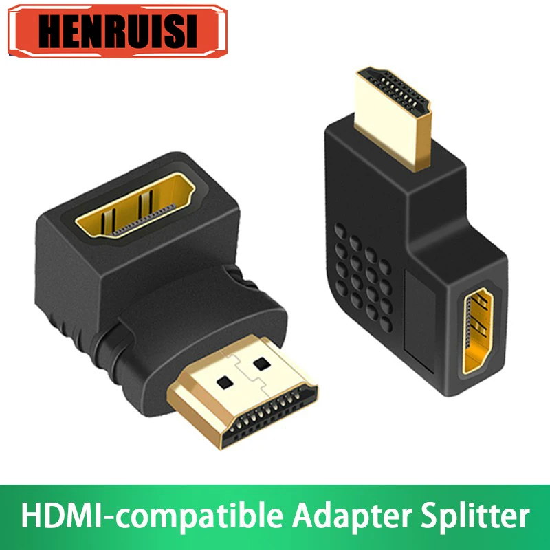 HDMI Adapter 90 270 Degree Right Angle 4K HDMI Extender Male to Female Converter HDMI-compatible Cable Connector For TV Laptop