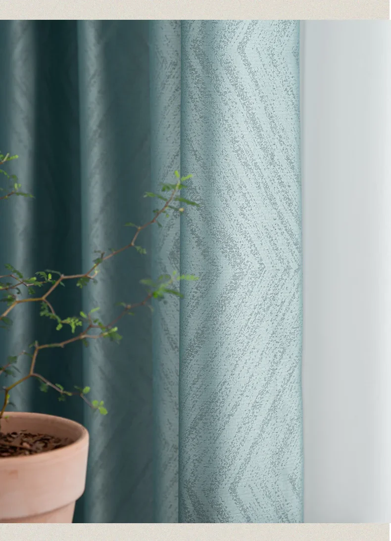 Mode Einfache Luxus Vorhänge Für Wohnzimmer Schlafzimmer Verdunkelung Milch Tee Hohe Präzision Chenille Textur Tüll Individuelles Fenster – Detail 12
