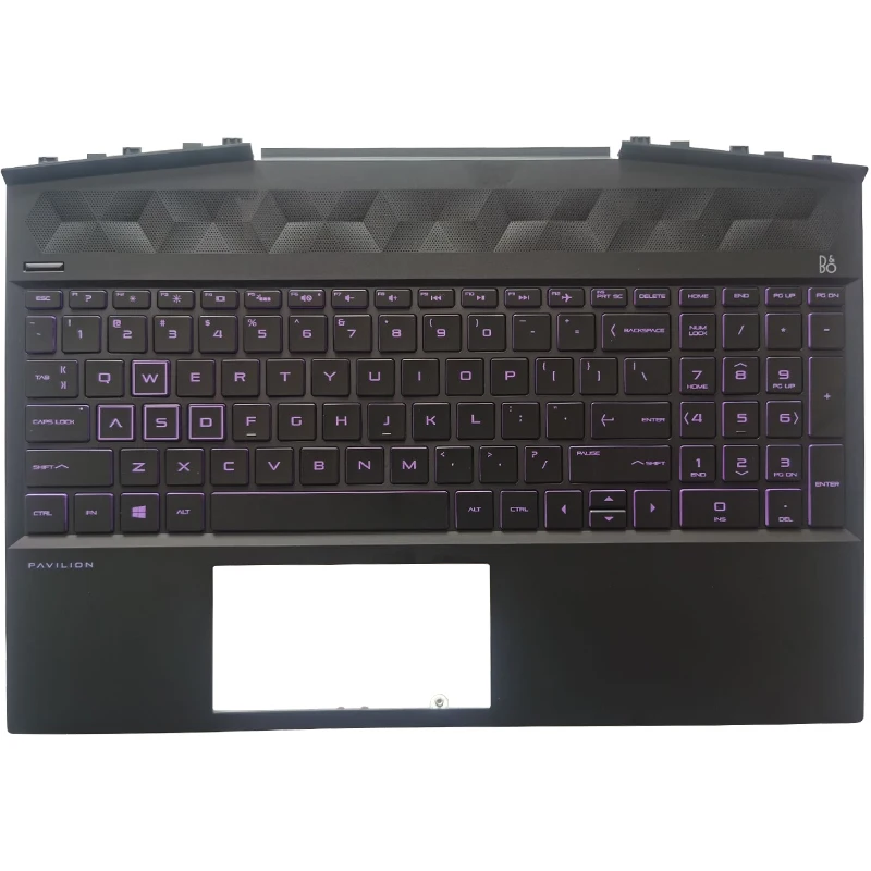 Imagem -03 - Teclado para Notebook com Palmrest Tampa Superior Retroiluminação Pavilhão hp 15-dk 15t-dk Tpn-c141 Eua Espanhol L57596001 L57593-001 Novo