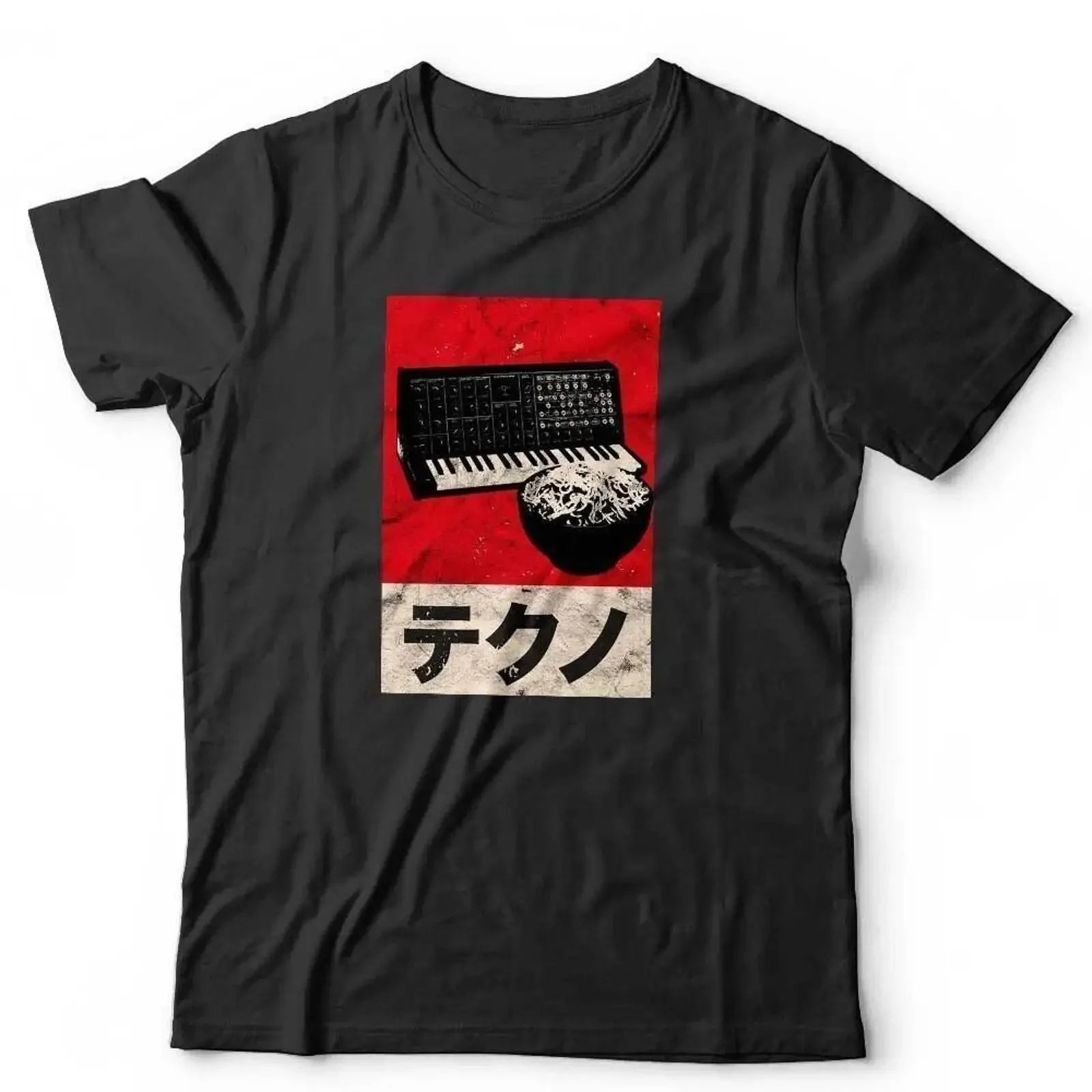 Synthesiser T Shirt Ramen Design Retro Vintage Analog Japanese Synth vintage Washed designer clothes Versatile fashion Stylish