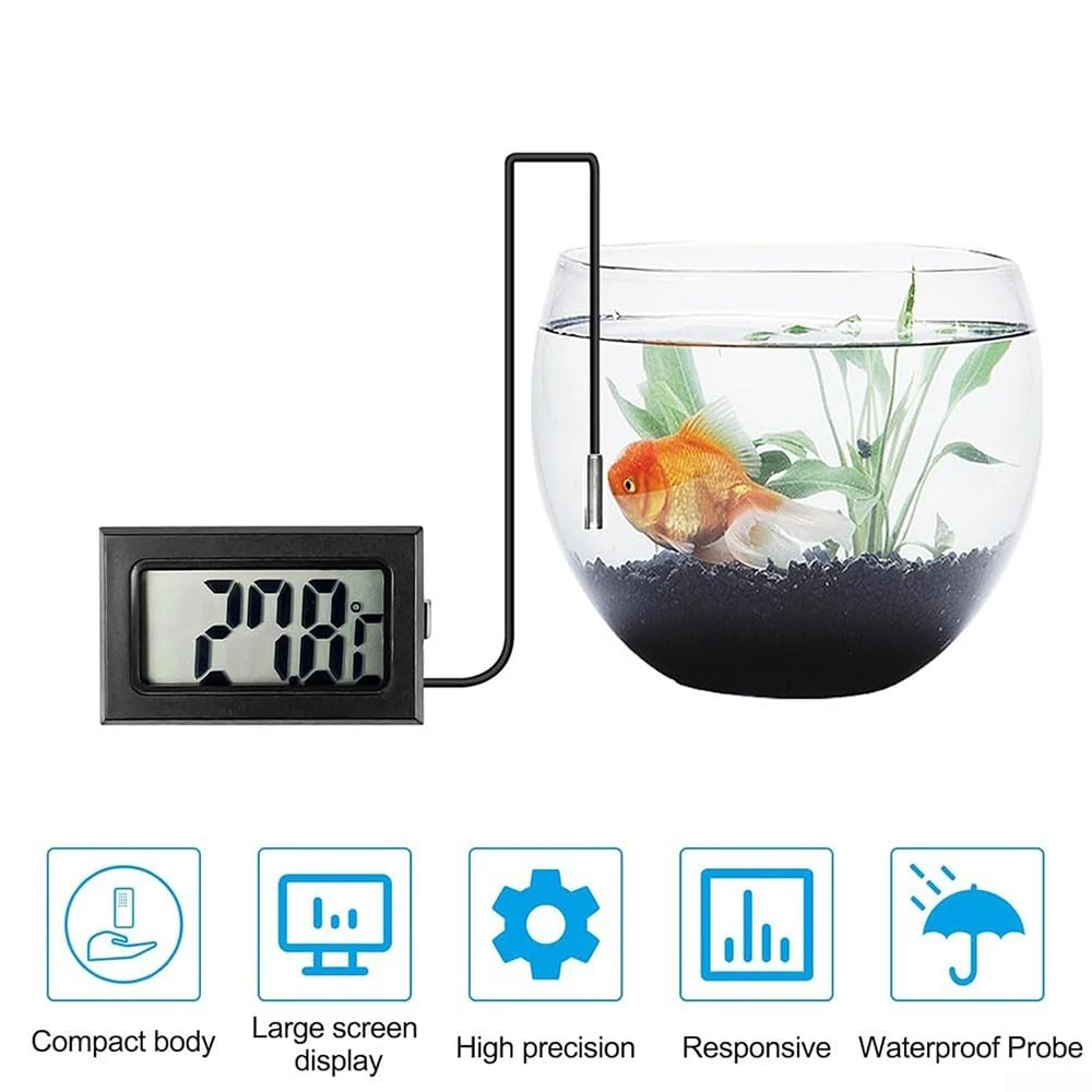 1 قطعة صغيرة أسود أبيض الرقمية LCD داخلي مريحة استشعار درجة الحرارة مقياس الرطوبة ميزان الحرارة مقياس الرطوبة #2