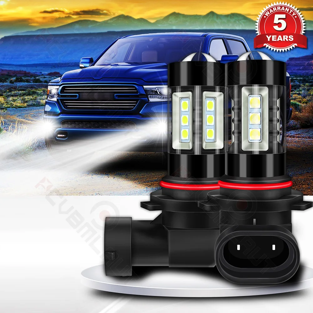 

PCVBMLAUT 2PCS Car lights 2955-H16 Super Bright LED Headlights High Low Beam Fog Light Bulb White 12V Minisize Car accsesories