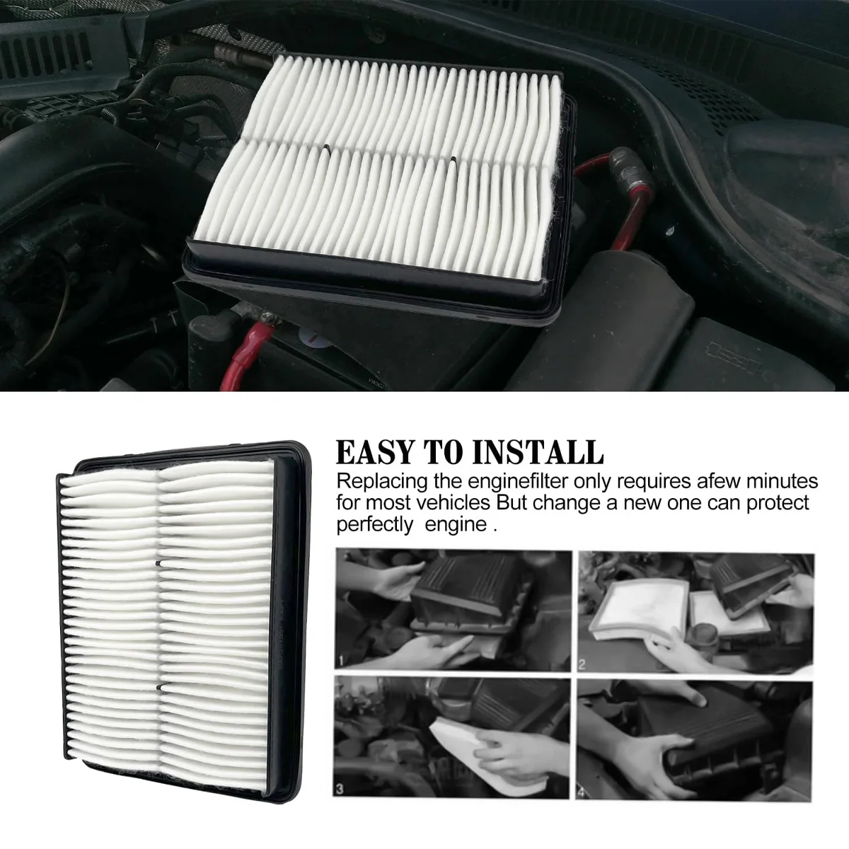 FOR Hyundai Azera/Santa//KIA Replacement Engine Air Filter 28113-2P100 CA10881 CFA1434 33-2448 MGA10881 PA-571 AF6124 XGA10881