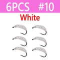 6 piezas blancas talla 10