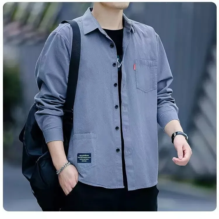 Outdoor Long Sleeve Work Shirt Men's Spring Autumn Construction Welding Resistant to Wear And Dirt Proof Jacket Casual Style ...