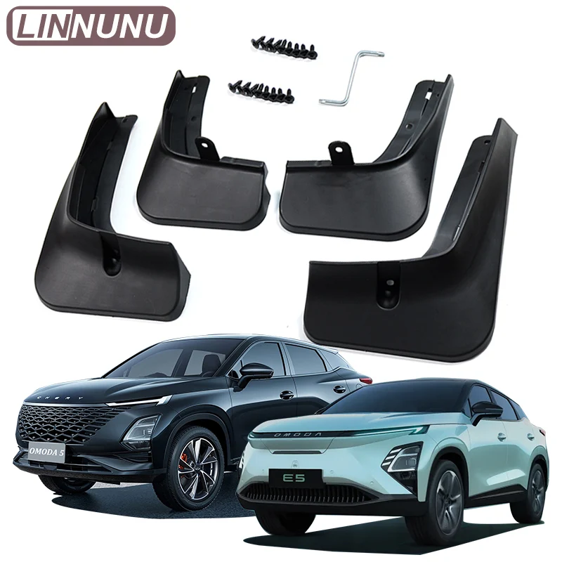 

4x Car Mud Flaps For Chery Omoda 5 E5 C5 FX 2022-2025 Front Rear Mudguards Splash Guards Fender Car Accessories Wheel Tyre Tires