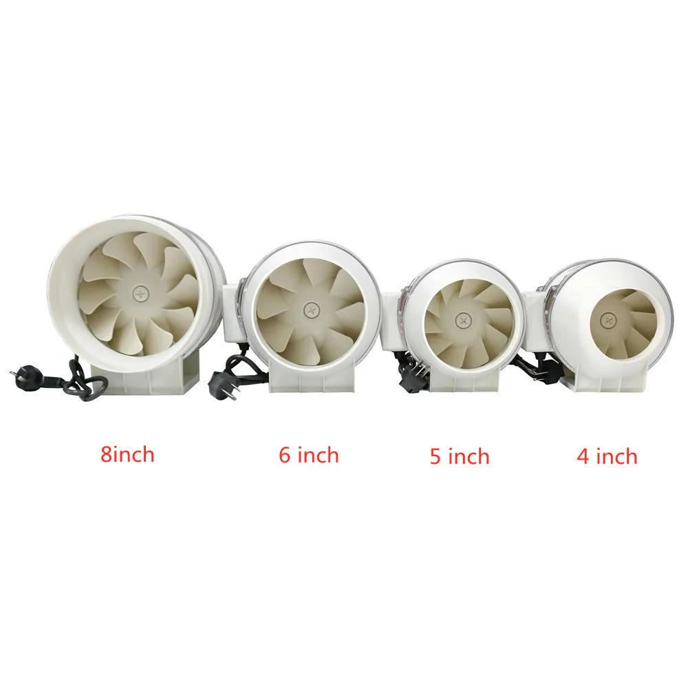 High Speed Power 220V 4/5/6/8/Inch Centrifugal Fans&Activated Carbon Air Filter Set For Indoor Hydroponics Grow Tent Greenhouses