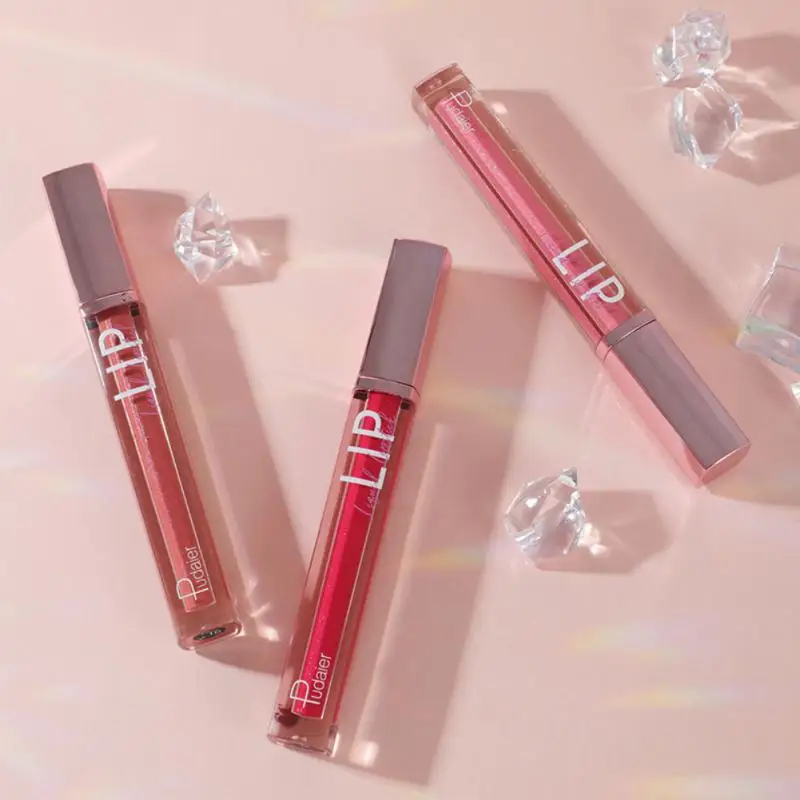 Lip Glaze Hidratante Cosméticos, Mist Texture, Matte Glitter, Lip Gloss, Batom Líquido, Maquiagem, 12 Cores, 1 a 4Pcs