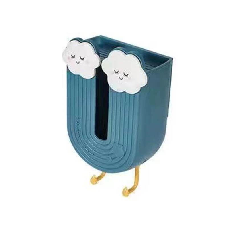 

Rainbow Tissue Box Wall Mounted Napkin with Hooks Bathroom for Facial Tissue Dispenser Storage Rack