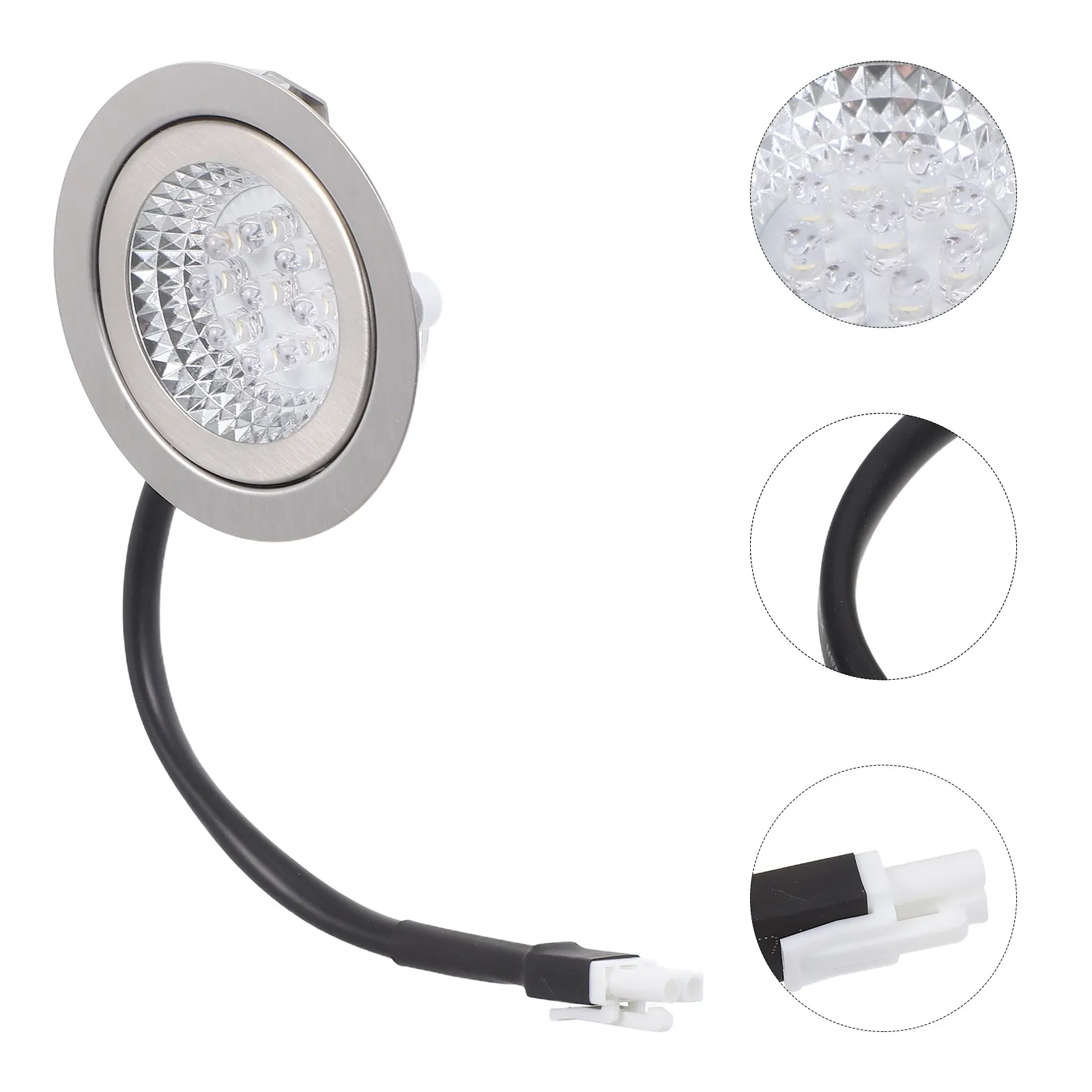 LED Range Hood Lights El Socket Male Head 68Mm Plastic Round Hole Recessed Bright White Kitchen Hood Bulb Bright Cold Light