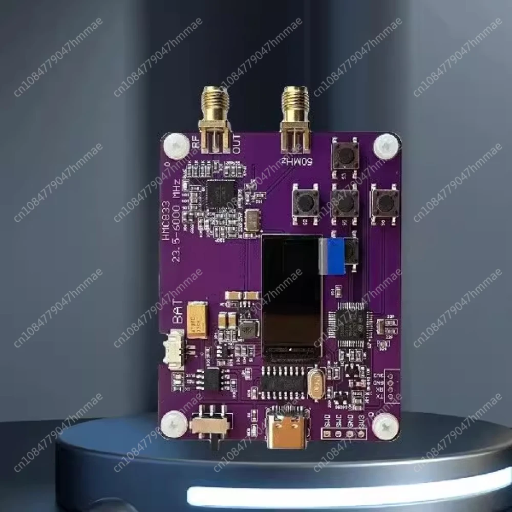 

6GHz RF Signal Generator 23.5-6000 MHZ RF Signal Source Transmitter HMC833oled Screen Display