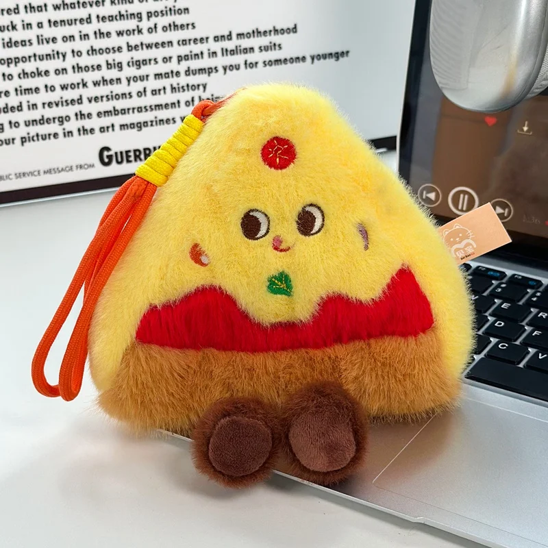 Perfumed Plush Food Doll Pendant Cute Cartoon Pizza Sandwich Doll Keychain Cute Plush Toy Backpack Versatile Pendant Accessories